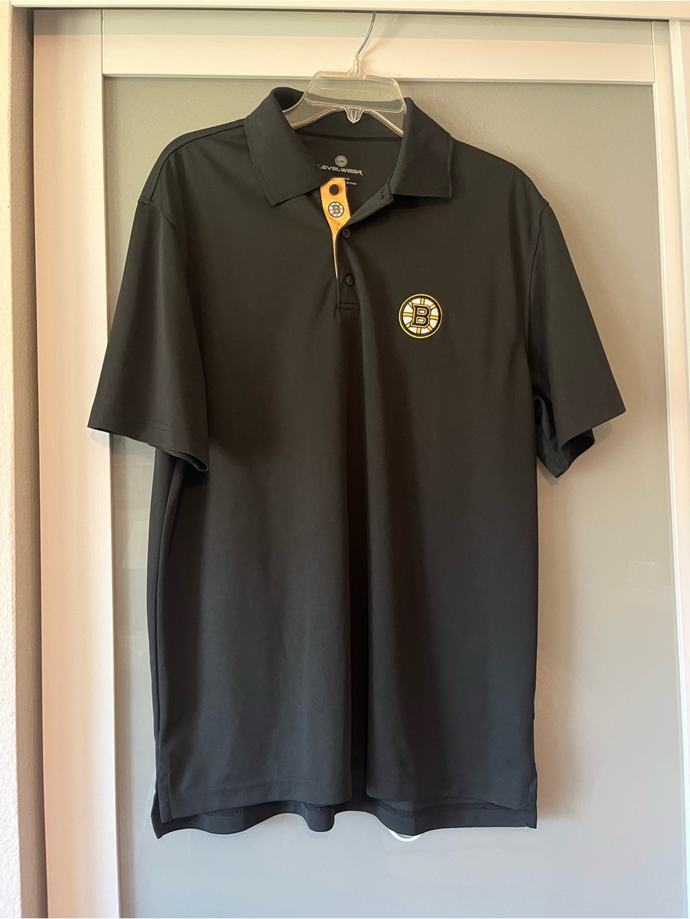 LEVELWEAR Black Men's Polo Golf Shirt SZ M #134
